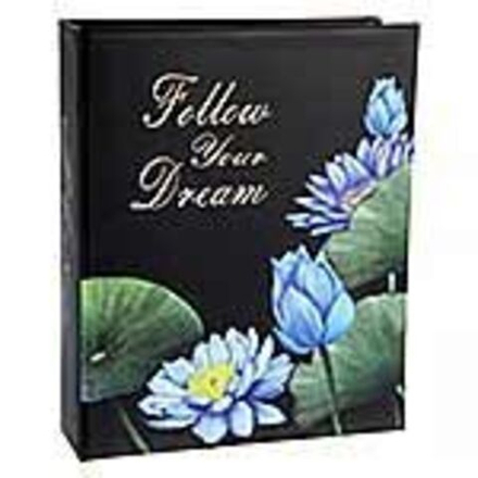 Фотоальбом 200 фото 10*15см Лилии, черные страницы