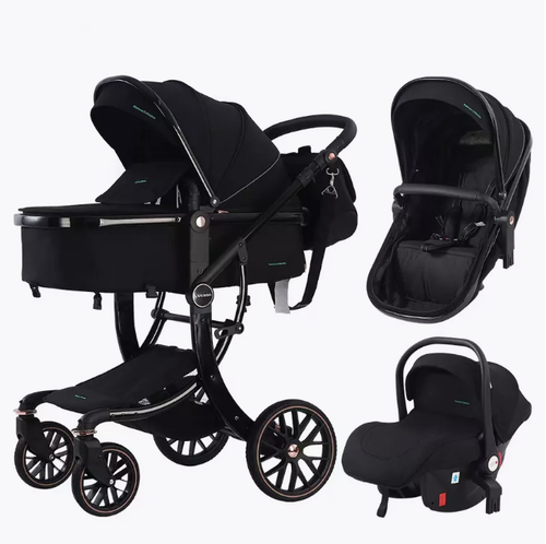 Детская коляска Luxmom 601A 3в1 (черный)