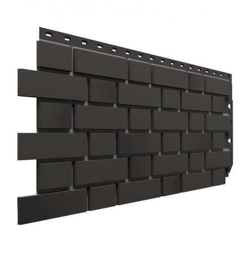 Фасадные панели (Цокольный Сайдинг) Деке Флемиш PREMIUM Темно-Коричневый
