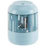 Точилка DELI "H508" электрическая, 1 отверстие, с контейнером, синяя