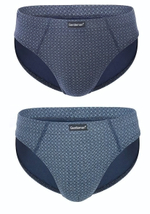 Набор из 2 мужских слипов с мелким принтом (Размер: L) (Цвет: синий)