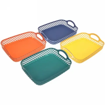 Сухарница пластиковая с ручками «Астория» 25*20*4см цвет микс