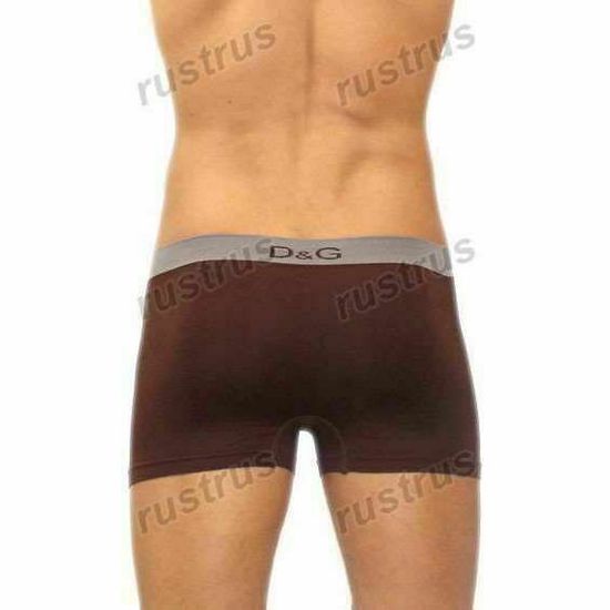 Мужские трусы боксеры коричневые бесшовные Dolce&Gabbana