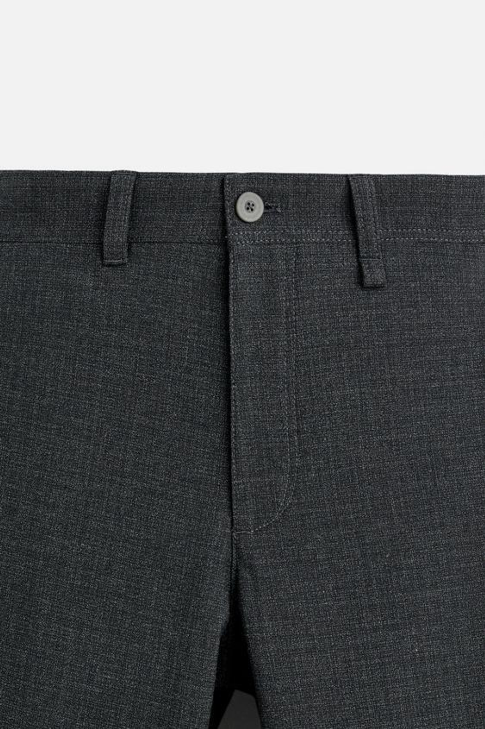 ZARA БРЮКИ КОМФОРТНОЙ ПОСАДКИ ИЗ РЕЛЬЕФНОЙ ТКАНИ, АНТРАЦИТОВО-СЕРЫЙ