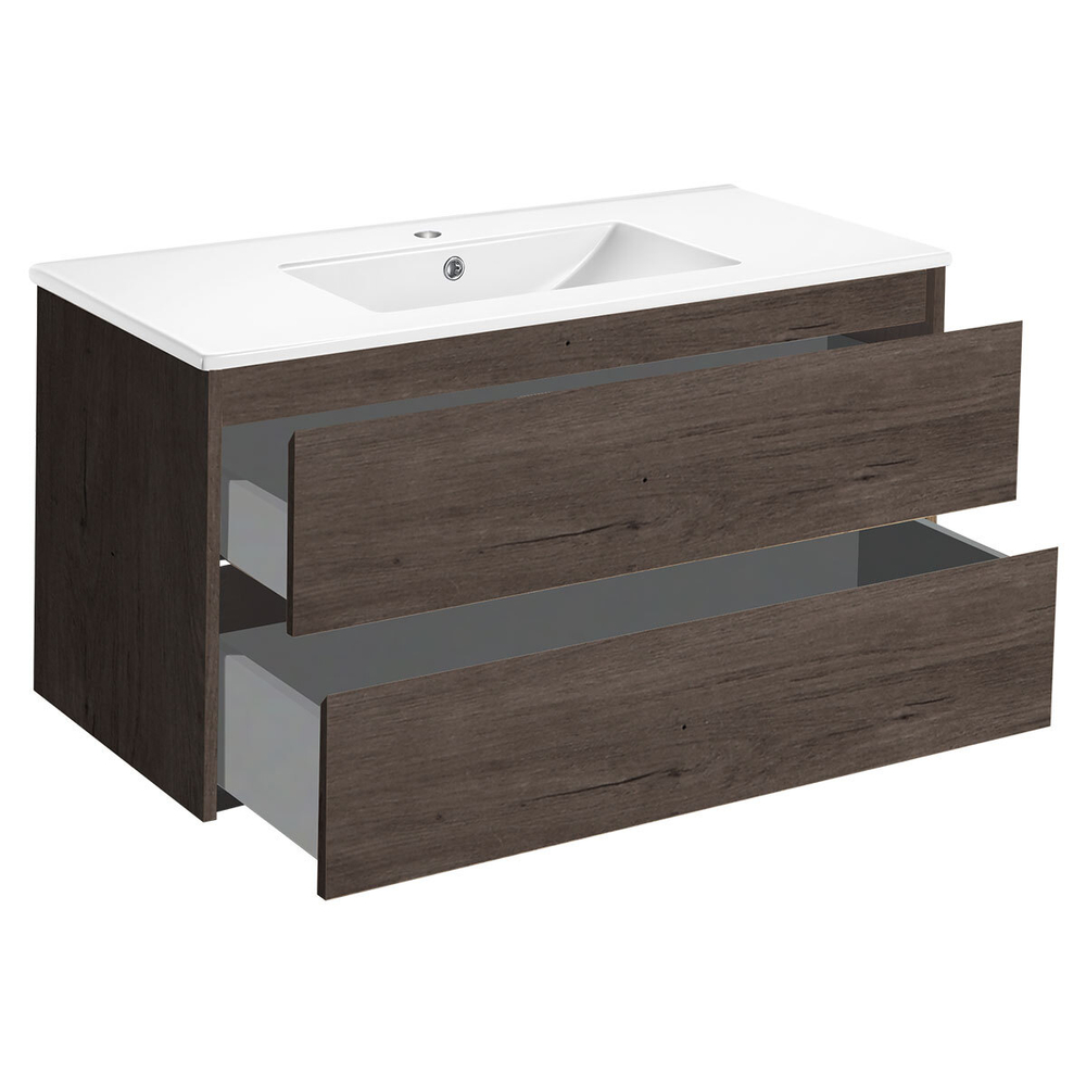 База под раковину Gio 1000 подвесная, 2 выкатных ящика soft-close, R.Oak, , шт