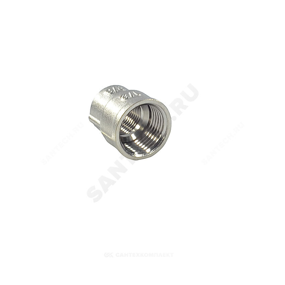Муфта латунь никель переходная Ду 40х20 (1 1/2"х3/4") ВР/ВР SantechSystems