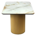 Стол Bradex Home Festa 140x85x77см, керамогранит Calacatte gold мрамор