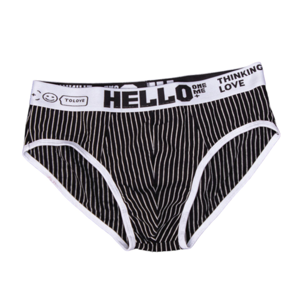 Набор из 4 мужских трусов-брифов в тонкую полоску (Размер: XXL) (Цвет: разноцветный)