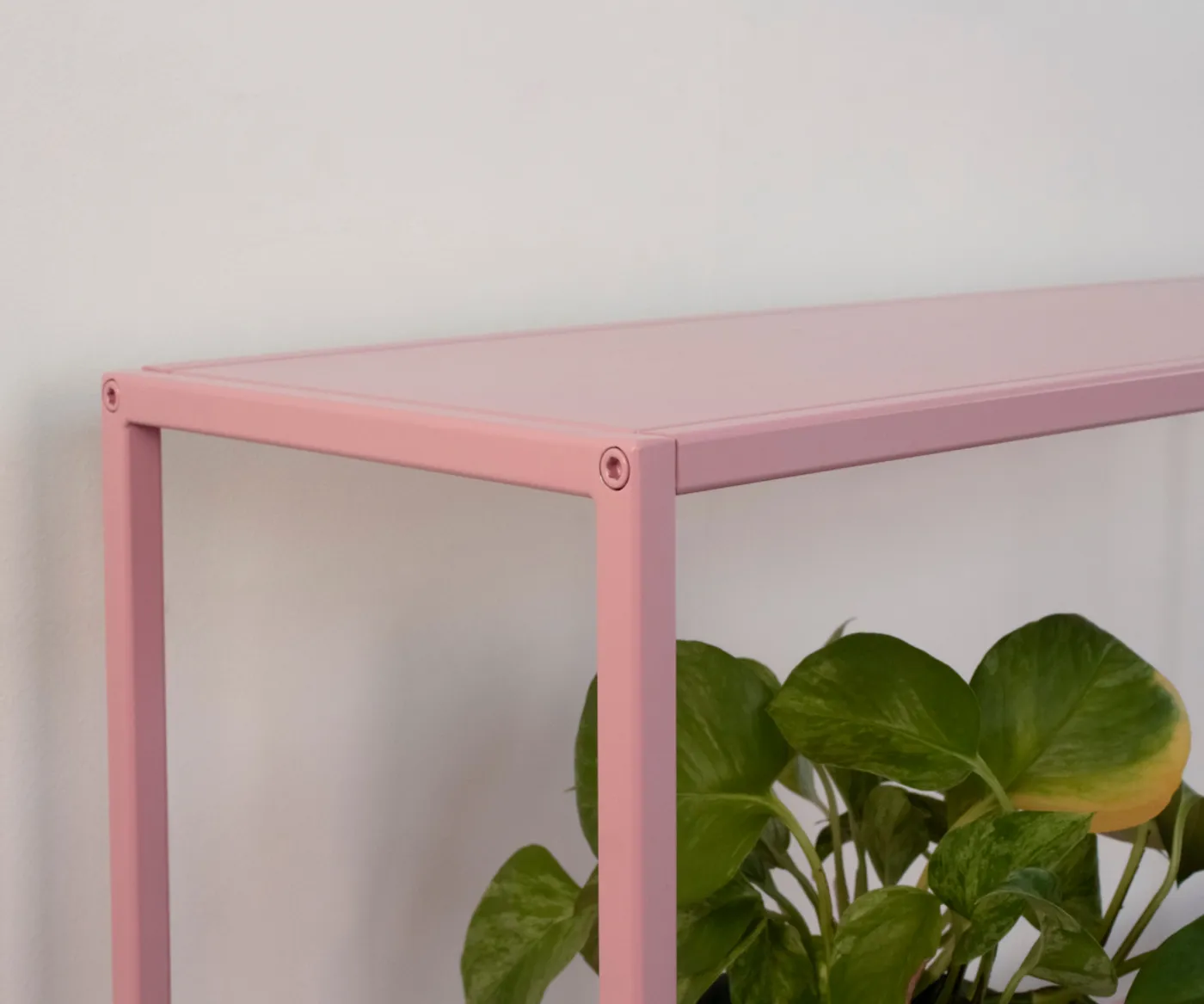 Стеллаж металлический 155х60х25, розовый