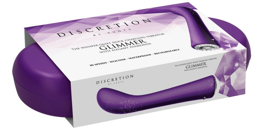 Фиолетовый вибромассажер для точки G Glimmer - 20,5 см. (Цвет: фиолетовый)