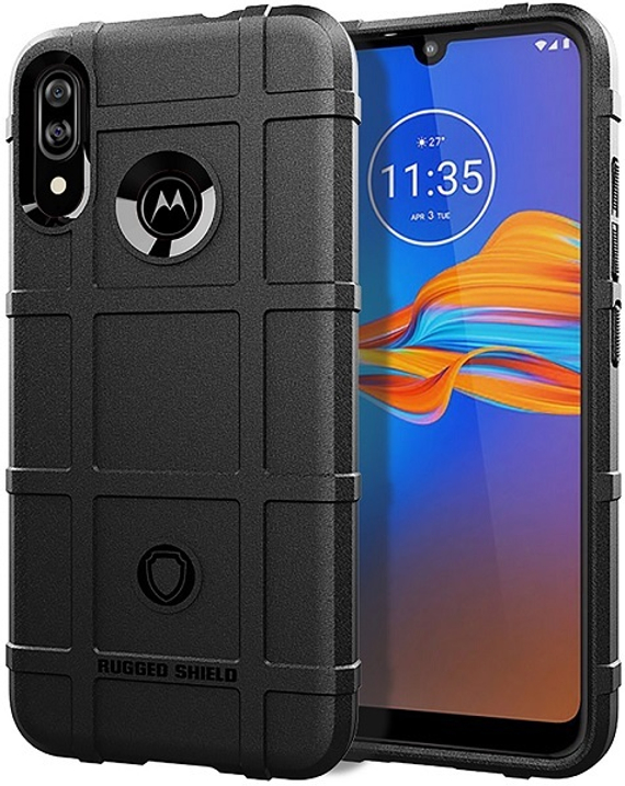 Чехол для Motorola Moto E6S (E6 Plus) цвет Black (черный), серия Armor от Caseport