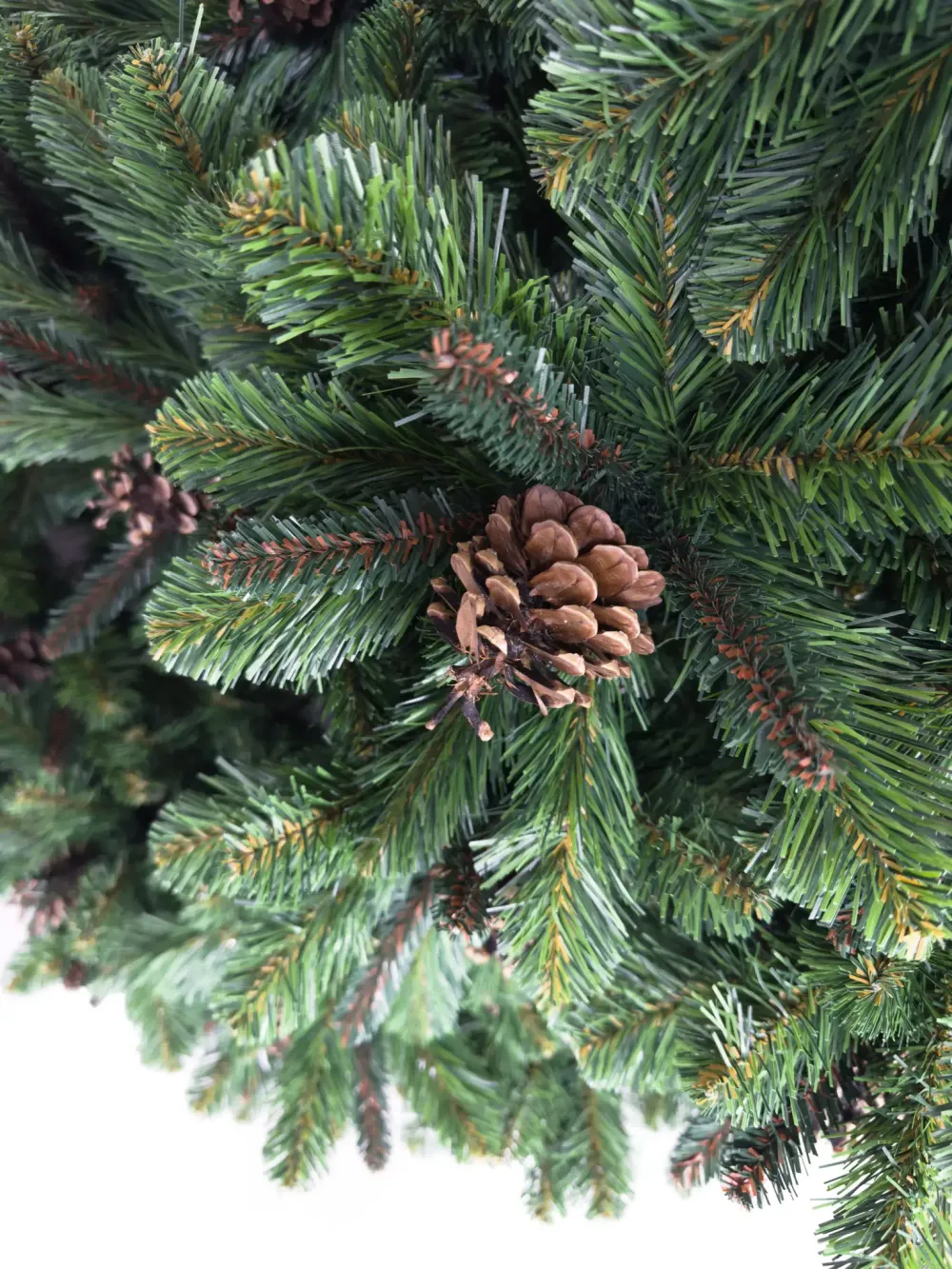 Ель с шишками «Снежная королева зелёная» (пвх) 270 см / 2.7 м