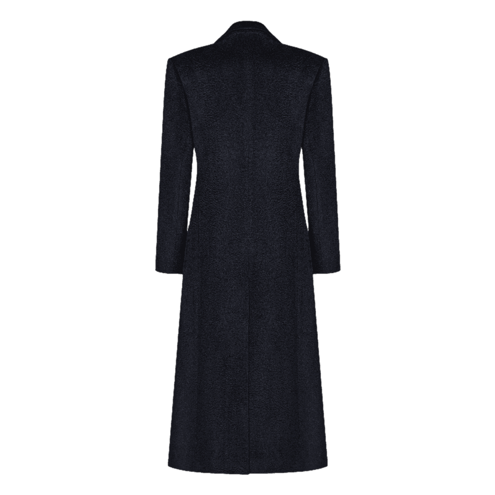 Пальто двубортное теплое на пуговицах