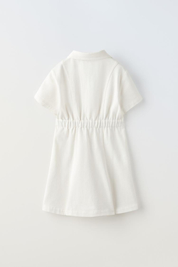 ZARA ПЛАТЬЕ-РУБАШКА, БЕЛЫЙ