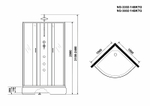 Душевая кабина Niagara Classic 100x100 NG-3302-14BKTG с гидромассажем