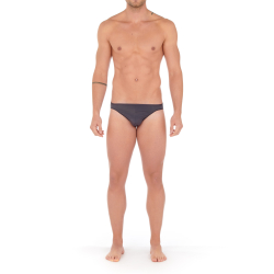Мужские трусы слипы темно-серые HOM PLUMES Micro Briefs 404756_40Z098