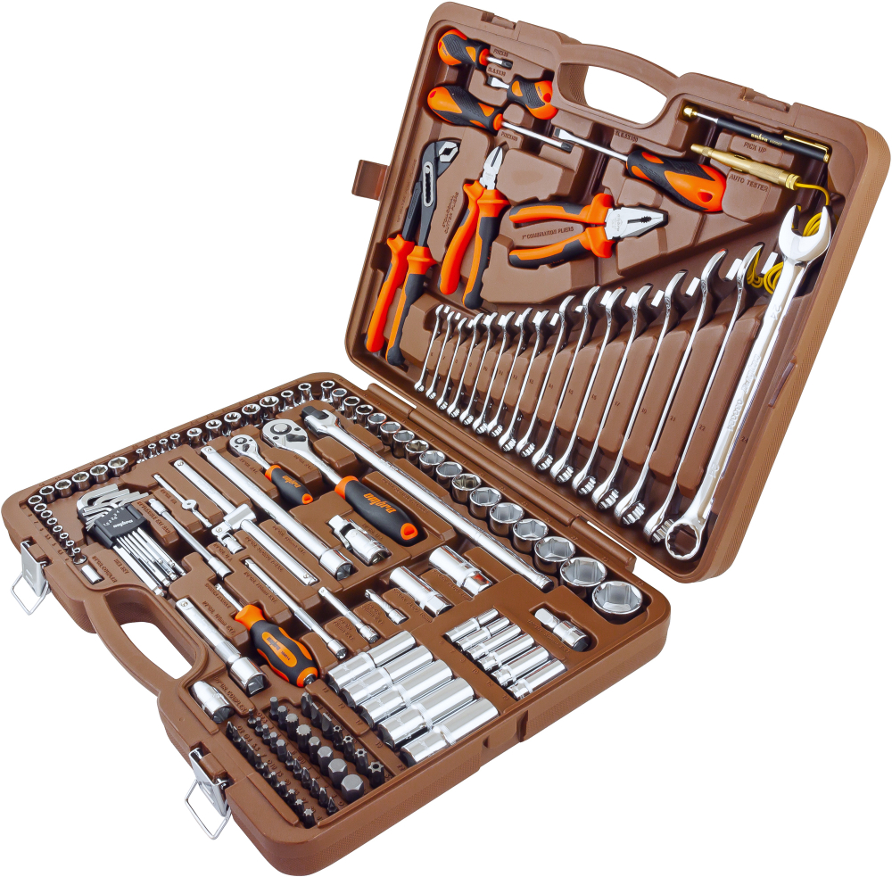 OMT143SL Набор инструмента универсальный 1/4", 1/2"DR, 143 предмета