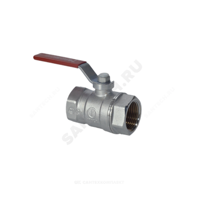 Кран шаровой латунь хром R250D Ду 80 Ру42 ВР рычаг красный Giacomini R250X010