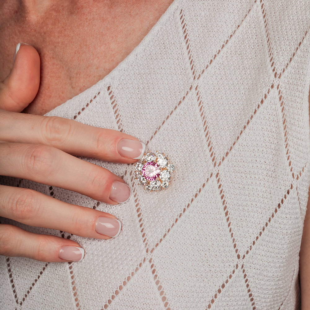 Брошь Shadore Кристалл Zircon+магнит XR12099A3 G