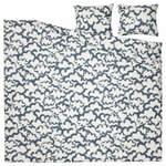 Комплект постельного белья IKEA EKPURPURMAL (ЭКПУРПУРМАЛ), Двуспальный, Белый с рисунком, 240x220, 50x80 см