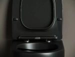 Унитаз подвесной Ceramica Nova Metropol CN4002MB_1002M_1000 черный матовый, безободковый, с крышкой микролифт, с инсталляцией и кнопкой хром матовой