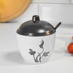 Сахарница "Basilic", цвет белый мрамор