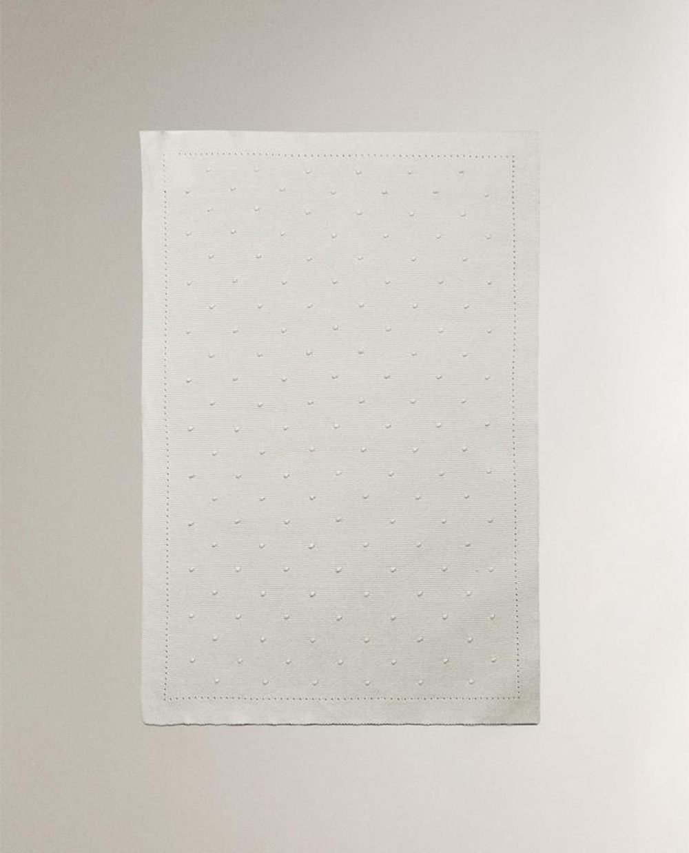 ZARA HOME ДЕТСКИЙ ВЯЗАНЫЙ ПЛЕД, ЭКРЮ