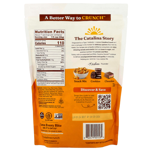 Catalina Crunch, протеиновые хлопья, со вкусом кленовой вафли, 255 г (9 унций)