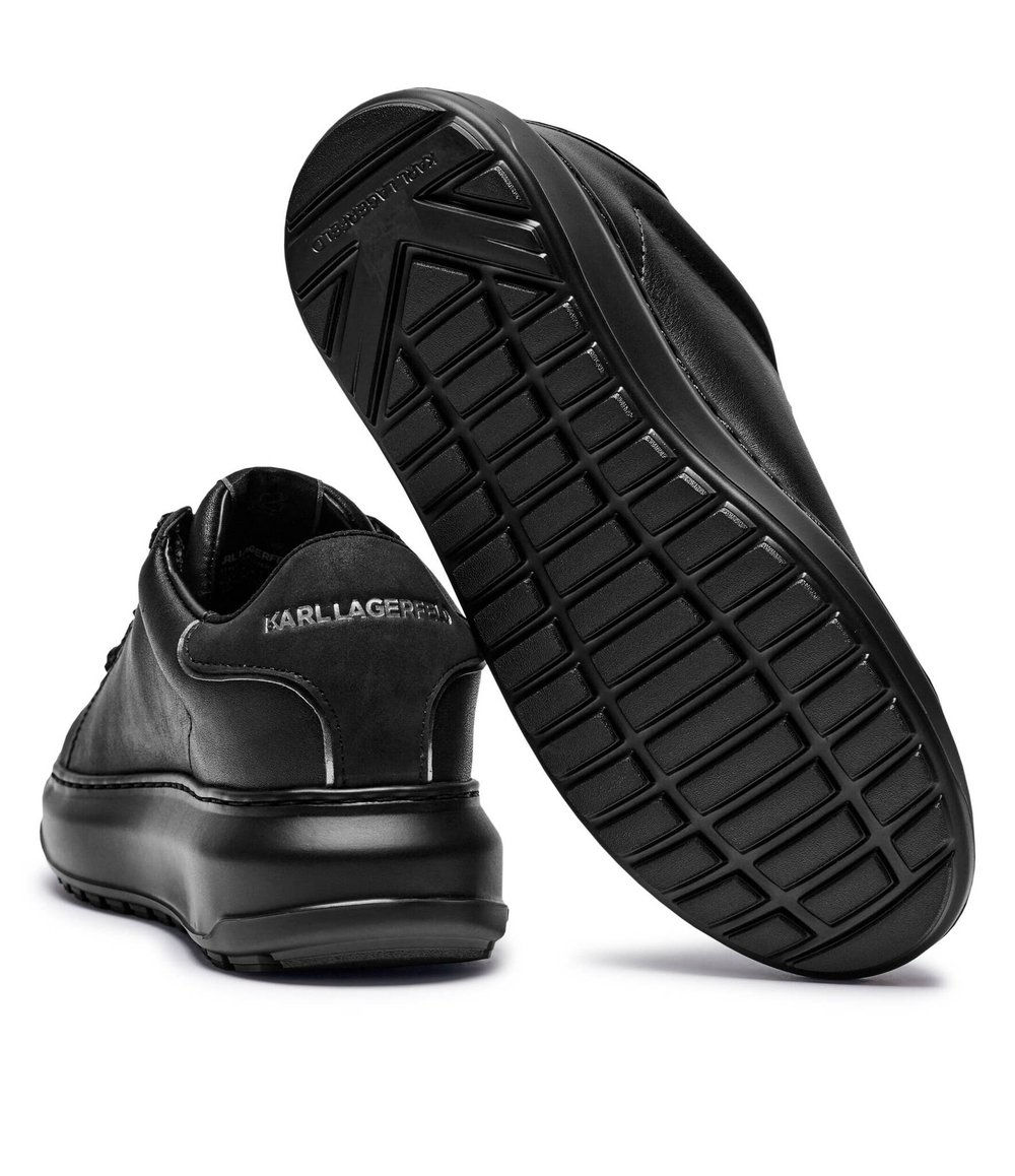 Кожаные кроссовки Karl Lagerfeld - черный(KL67530)