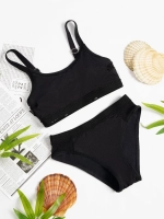 купальник раздельный топ и плавки для купания спортивный