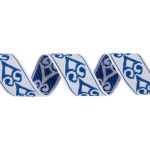 Лента (тесьма) жаккардовая 18.0 мм / 25±1 метров, рис.9797, белый/синий, Gamma С3771Г17 рис.9797