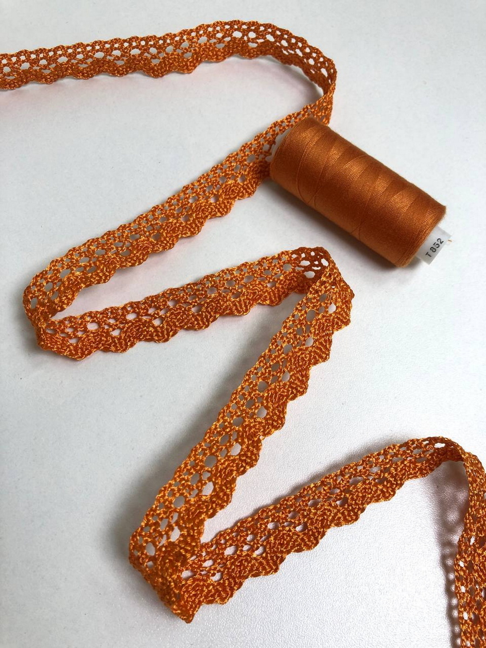 Тесьма плетеная,  1,7см, оранжевый АК