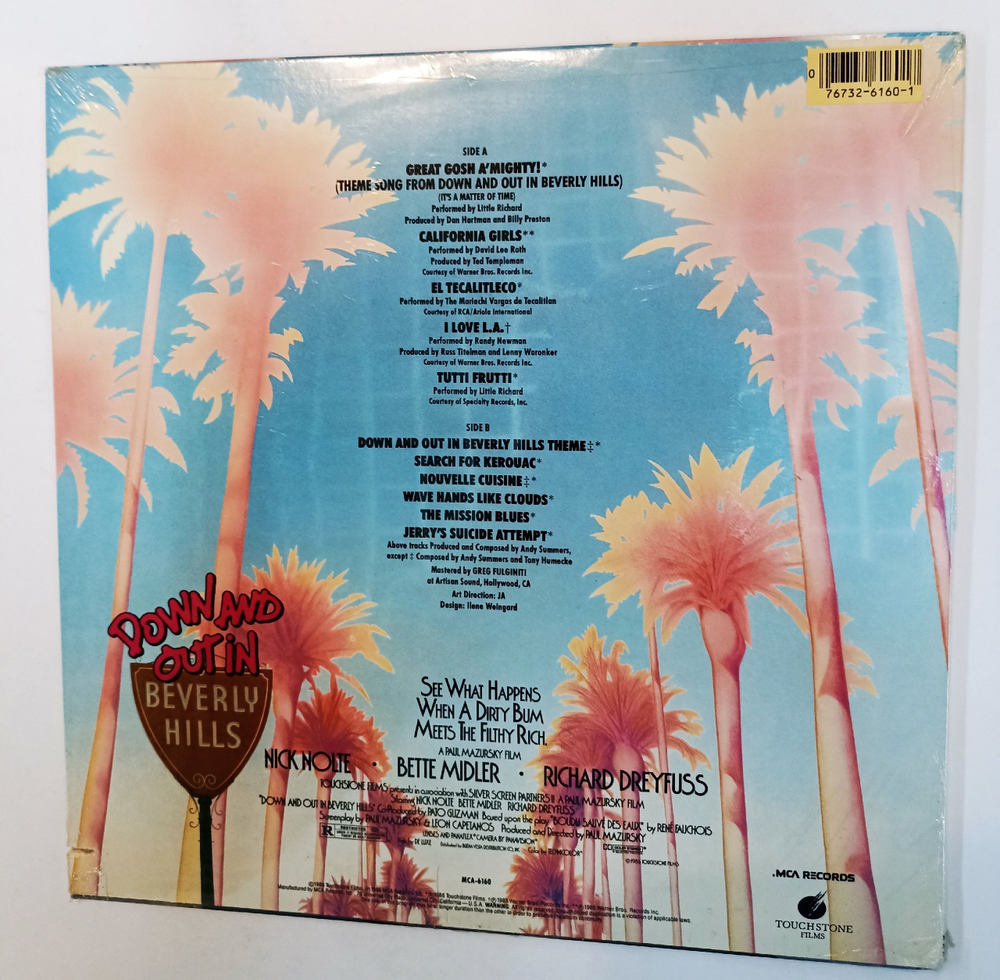 Винтажная виниловая пластинка LP Down And Out In Beverly Hills (USA 1986) (Sealed)