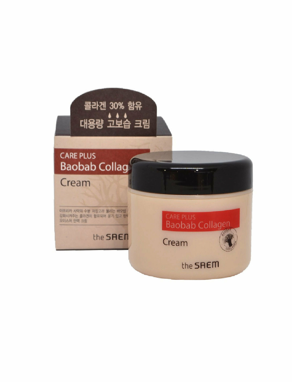 Увлажняющий коллагеновый крем для лица с экстрактом баобаба The Saem Care Plus Baobab Collagen Cream