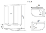 Душевая кабина Timo Standart 120*85*220  (T-5520L)