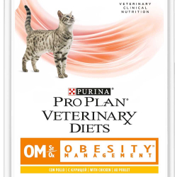 Pro Plan VET OM 85 г - диета консервы (пауч) для кошек при ожирении, Obesity Management ST/OX