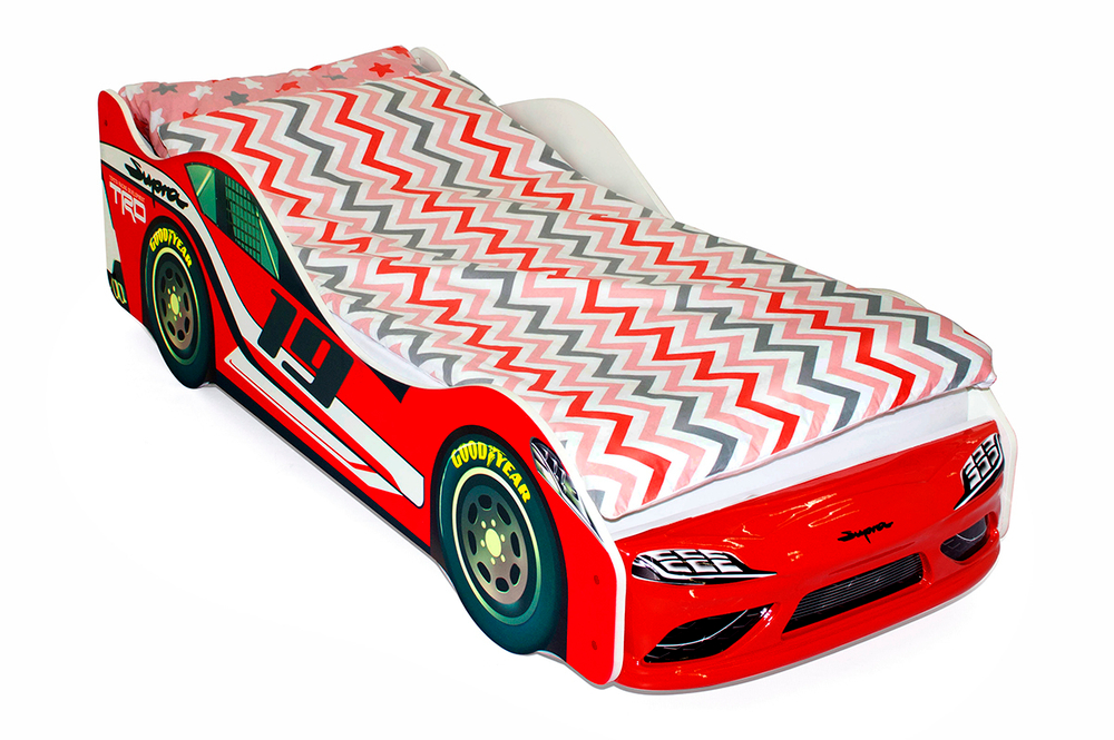 Кровать-машина Бельмарко Супра красная