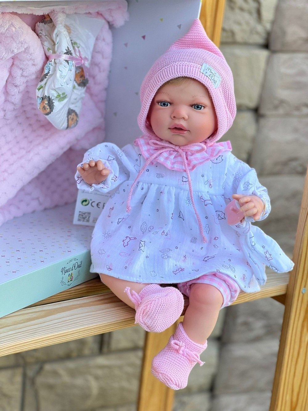 Кукла Реборн Nines 40см мягконабивная (N0232)