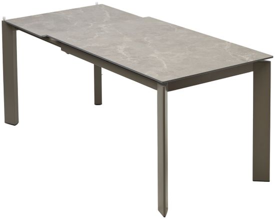 Стол CORNER 120 MATT LATTE STONE SOLID CERAMIC / TAUPE