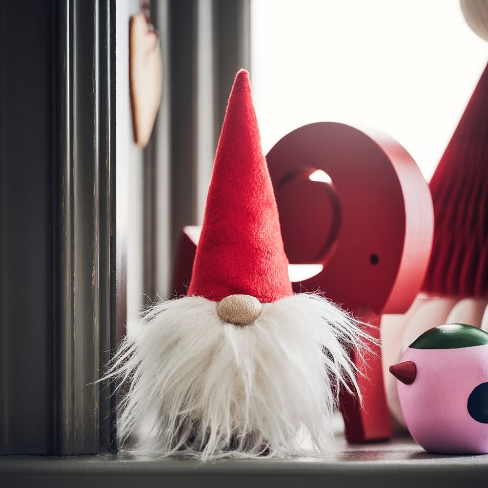 ВИНТЕРФИНТ VINTERFINT Мягкая игрушка 19 см Санта Клаус, красный