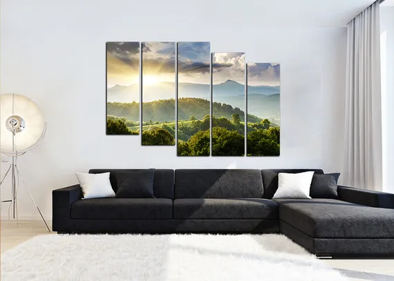 Модульная картина "Горный пейзаж"