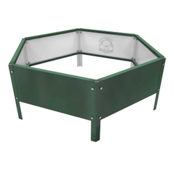 Клумба многоугольная оцинкованная с ножками 1 ярус RAL 6002 Зеленая листва