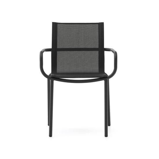 Galdana Штабелируемый садовый стул из черного алюминия