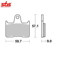 SBS 765LS тормозные колодки задние