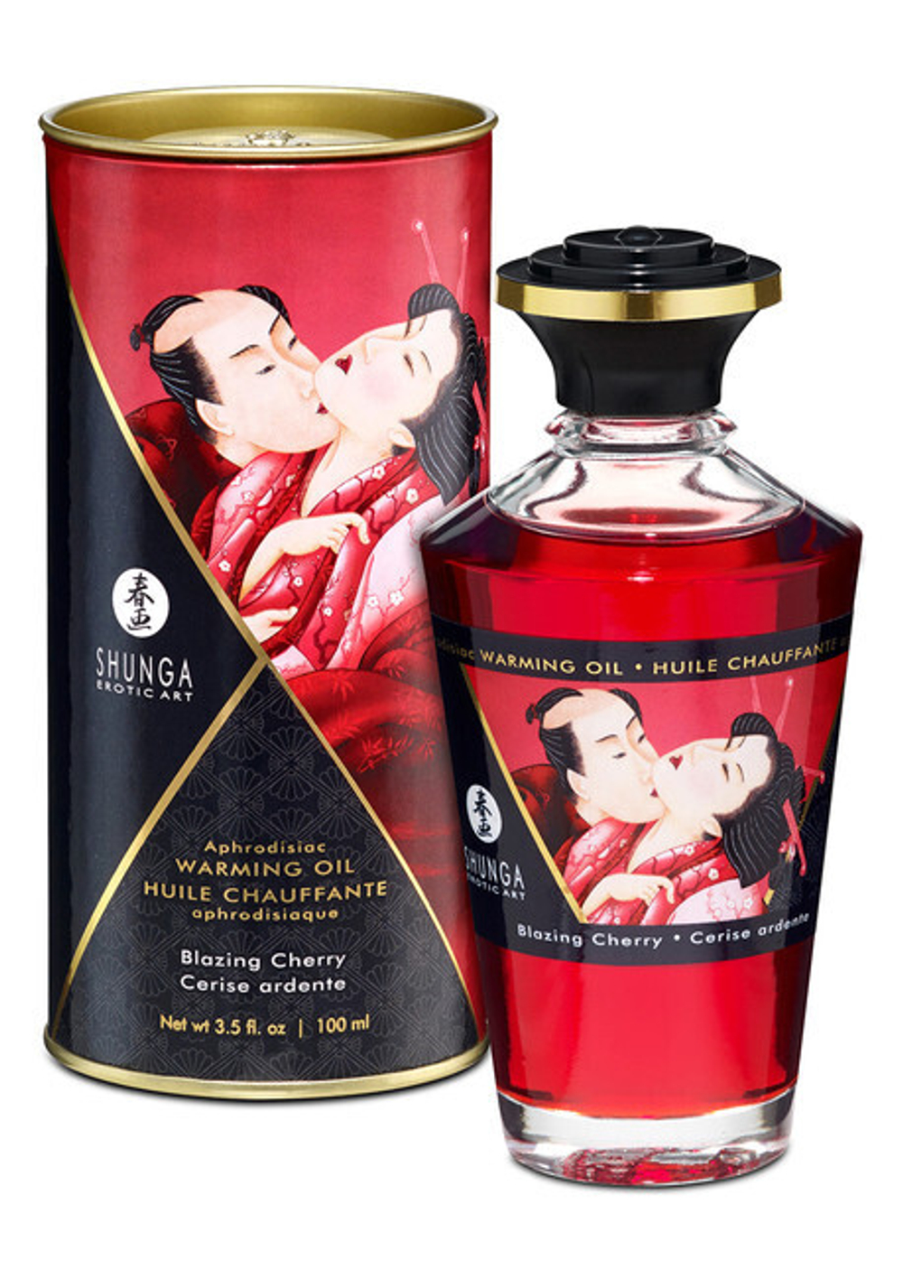 Возбуждающее разогревающее масло "Пылающая вишня" 100 мл (Цвет: прозрачный)
