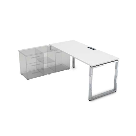 НСТЛ-О.974 Стол рабочий, прямолинейный три опоры, левый (1600*700*750)