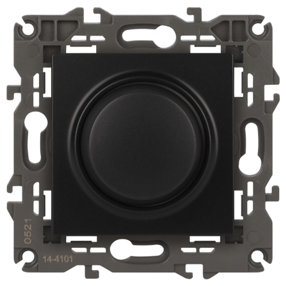 14-4101-05 ЭРА Светорегулятор поворотно-нажимной, 400ВА 230В, IP20, Эра Elegance, антрацит | Elegance Антрацит