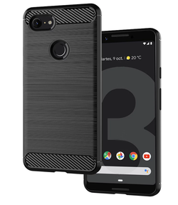 Чехол на Google Pixel 3 цвет Black (черный), серия Carbon от Caseport