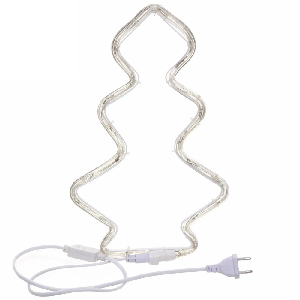 Фигура светодиодная, «Ёлка» дюралайт, 35*21 см, Белый (постоянное свечение)