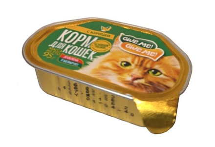 Корм "Give me!" для кошек с курицей 95г. КвинФуд
